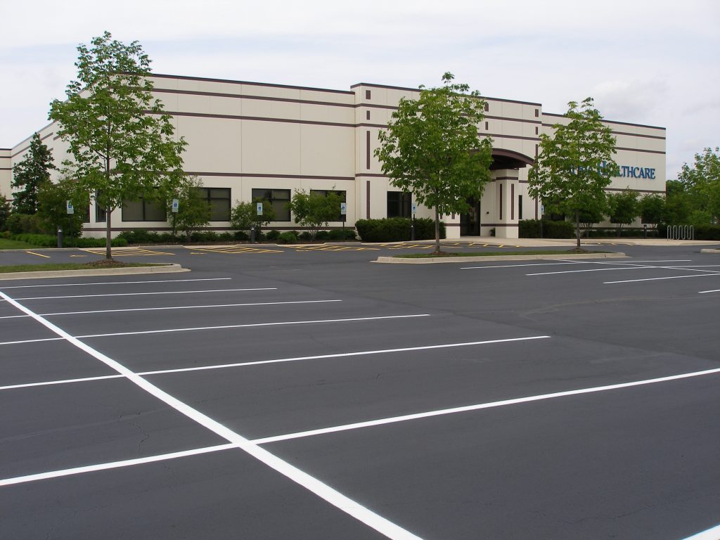 Parking lot striping